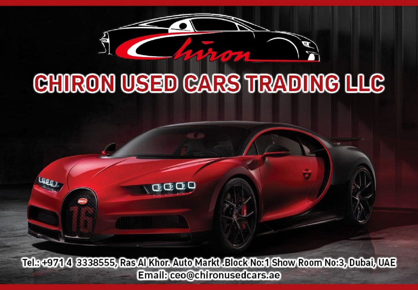 Chiron used cars dealership logo