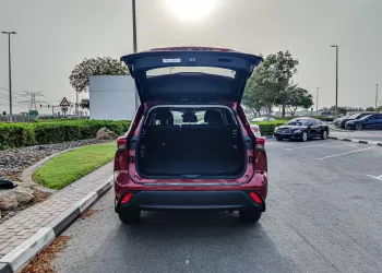 Toyota Highlander Hybrid Red 2021 Model Year