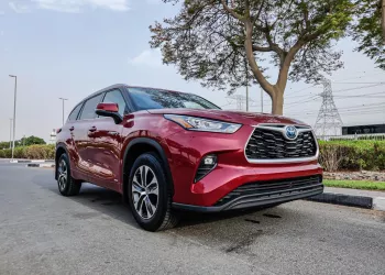 Toyota Highlander Hybrid Red 2021 Model Year