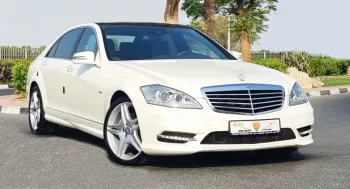 Mercedes-Benz S 350 2012-V6-Full Option white color