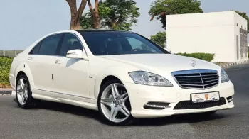Mercedes-Benz S 350 2012-V6-Full Option white color