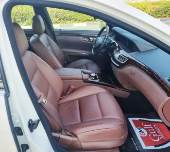 Mercedes-Benz S 350 2012-V6-Full Option white color