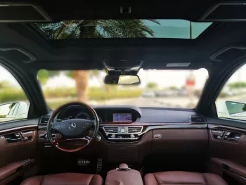 Mercedes-Benz S 350 2012-V6-Full Option white color
