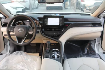Toyota Camry Limited 3.5L petrol V6 fwd 2023 white inside beige
