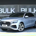 Audi Q8 2019 Model Year S-Line 55 TFSI GCC Specs Panoramic Roof Silver Color - Thumbnail 1