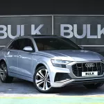 Audi Q8 2019 Model Year S-Line 55 TFSI GCC Specs Panoramic Roof Silver Color - Thumbnail 3