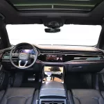 Audi Q8 2019 Model Year S-Line 55 TFSI GCC Specs Panoramic Roof Silver Color - Thumbnail 10