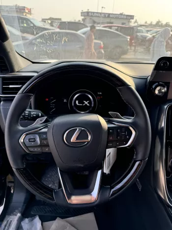 Lexus LX600 VIP 3.5L V6 2023 Model Year Black Color Exterior with Radar