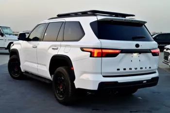 2024 MODEL TOYOTA SEQUOIA TRD PRO HYBRID V6 3.5L TURBO WHITE COLOR
