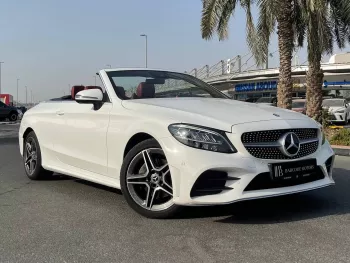 Mercedes Benz C200 Coupe 2023 Model Year White Color Exterior Convertible