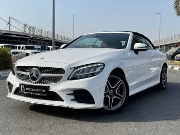 Mercedes Benz C200 Coupe 2023 Model Year White Color Exterior Convertible