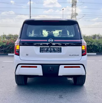 Nissan Patrol Platinum 2025 Model Year V6 Twin Turbo White Color Exterior