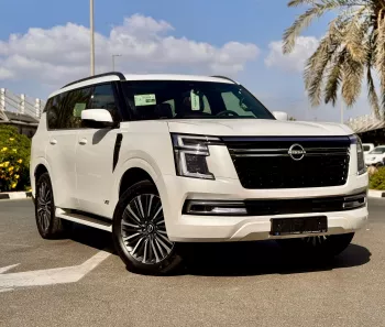 Nissan Patrol Platinum 2025 Model Year V6 Twin Turbo White Color Exterior