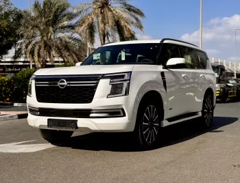 Nissan Patrol Platinum 2025 Model Year V6 Twin Turbo White Color Exterior