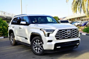 TOYOTA SEQUOIA 1794 EDITION HYBRID 2025 MODEL YEAR V6 WHITE COLOR