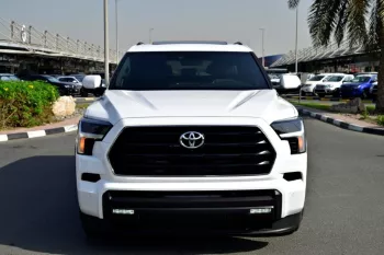 TOYOTA SEQUOIA TRD 2025 MODEL YEAR OFFROAD HYBRID WHITE COLOR