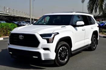 TOYOTA SEQUOIA TRD 2025 MODEL YEAR OFFROAD HYBRID WHITE COLOR