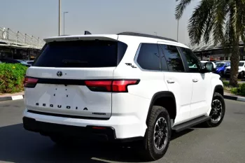 TOYOTA SEQUOIA TRD 2025 MODEL YEAR OFFROAD HYBRID WHITE COLOR