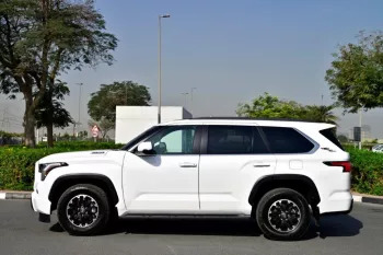 TOYOTA SEQUOIA TRD 2025 MODEL YEAR OFFROAD HYBRID WHITE COLOR