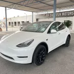 Tesla Model Y Long Range 2024 Model Year White Color Exterior - Thumbnail 1