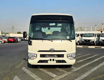 Toyota Coaster 23 Seater 2.8L Diesel 2025 Model Year White Color Exterior