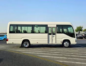 Toyota Coaster 23 Seater 2.8L Diesel 2025 Model Year White Color Exterior