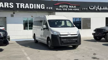 TOYOTA HIACE HIGHROOF 2026 MODEL YEAR BLACK BUMPER 13 SEATER WHITE COLOR