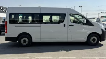 TOYOTA HIACE HIGHROOF 2026 MODEL YEAR BLACK BUMPER 13 SEATER WHITE COLOR