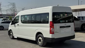 TOYOTA HIACE HIGHROOF 2026 MODEL YEAR BLACK BUMPER 13 SEATER WHITE COLOR