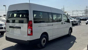 TOYOTA HIACE HIGHROOF 2026 MODEL YEAR BLACK BUMPER 13 SEATER WHITE COLOR