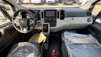 TOYOTA HIACE HIGHROOF 2026 MODEL YEAR BLACK BUMPER 13 SEATER WHITE COLOR