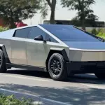 Tesla Cybertruck Fully Electric 2024 Model Year Silver Color Exterior - Thumbnail 1