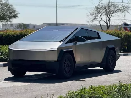 Tesla Cybertruck Fully Electric 2024 Model Year Silver Color Exterior