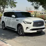 Infiniti QX80 Luxury 5.6L Petrol 2020 Model Year White Color Exterior  - Thumbnail 1