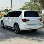 Infiniti QX80 Luxury 5.6L Petrol 2020 Model Year White Color Exterior  - Thumbnail 3