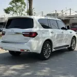 Infiniti QX80 Luxury 5.6L Petrol 2020 Model Year White Color Exterior  - Thumbnail 4