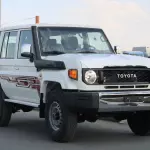 TOYOTA LAND CRUISER LC76 2024 MODEL YEAR 4.5L V8 DIESEL E GRADE MANUAL WHITE EXTERIOR - Thumbnail 1