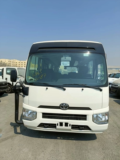 Toyota Coaster 4.0L Diesel 2025 Model Year White Color Exterior 