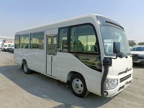 Toyota Coaster 4.0L Diesel 2025 Model Year White Color Exterior 