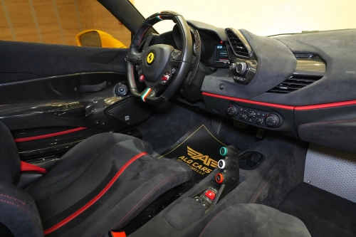 Ferrari 488 Pista 3.9L Petrol V8 2020 Model Year Yellow Color Exterior