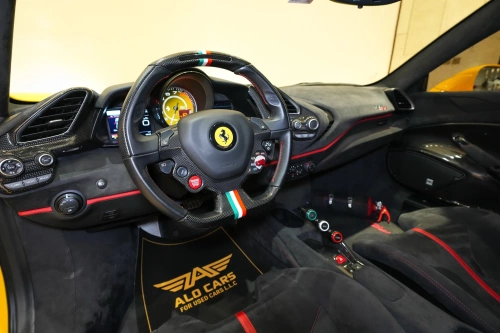 Ferrari 488 Pista 3.9L Petrol V8 2020 Model Year Yellow Color Exterior