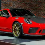 2019 Porsche 911 GT3 RS Weissach, Red Exterior, Gold Rims - Thumbnail 1