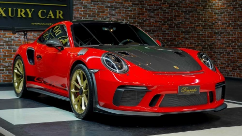 2019 Porsche 911 GT3 RS Weissach, Red Exterior, Gold Rims