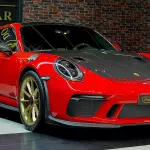 2019 Porsche 911 GT3 RS Weissach, Red Exterior, Gold Rims - Thumbnail 2