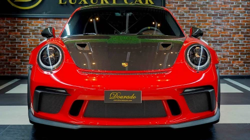 2019 Porsche 911 GT3 RS Weissach, Red Exterior, Gold Rims