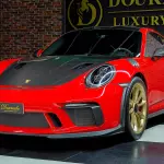 2019 Porsche 911 GT3 RS Weissach, Red Exterior, Gold Rims - Thumbnail 4