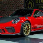 2019 Porsche 911 GT3 RS Weissach, Red Exterior, Gold Rims - Thumbnail 5