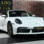 2023 Porsche 911 Turbo S Cabriolet, White Color Exterior - Thumbnail 2