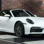 2023 Porsche 911 Turbo S Cabriolet, White Color Exterior - Thumbnail 3