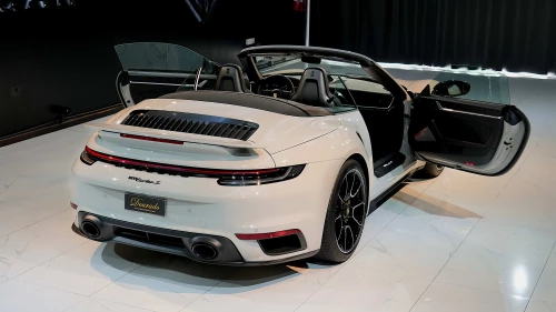 2024 Porsche 911 Turbo S Cabriolet, Crayon Exterior Black Interior